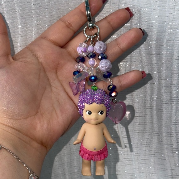 Sonny Angel Other - Sonny Angel Grape Bedazzled Keychain